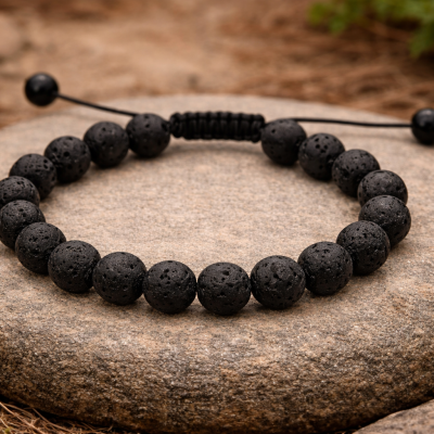 Lava stone beaded bracelet
