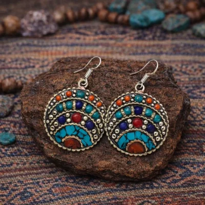 Ethnic Circle Earrings