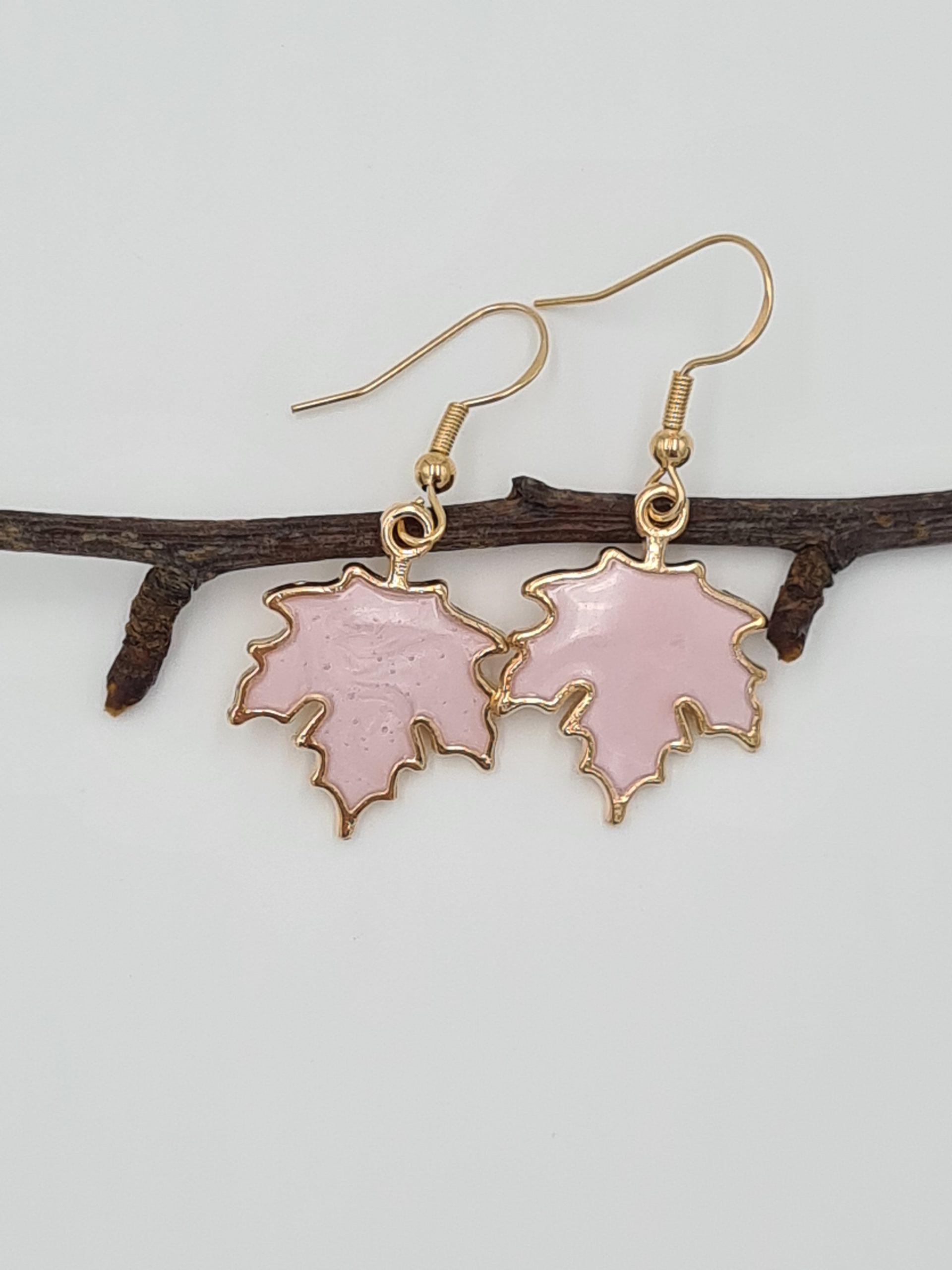 Gold Plated Maple Leaf Earrings - Image 3