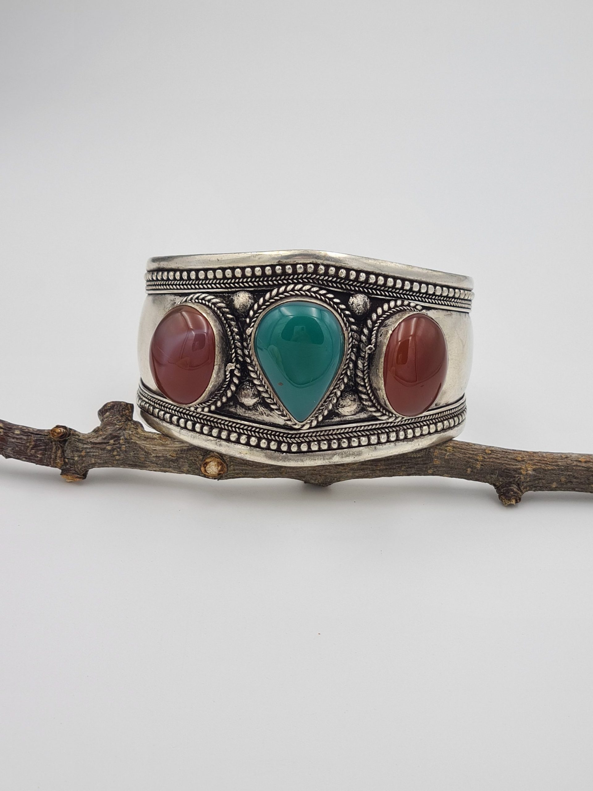 Green Onyx Bangle Bracelet