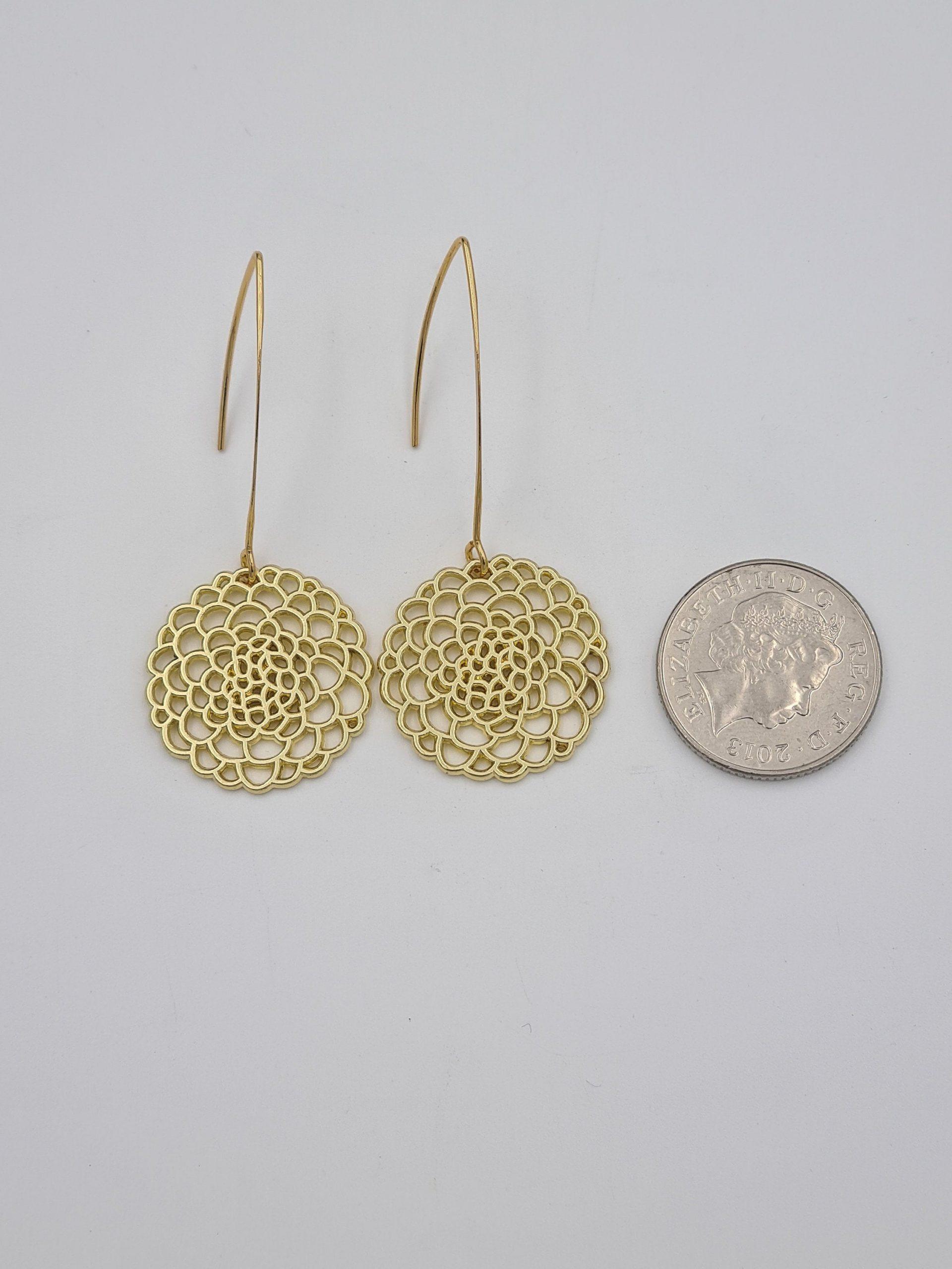 Gold Plated Filigree Hoop Earrings - Image 5