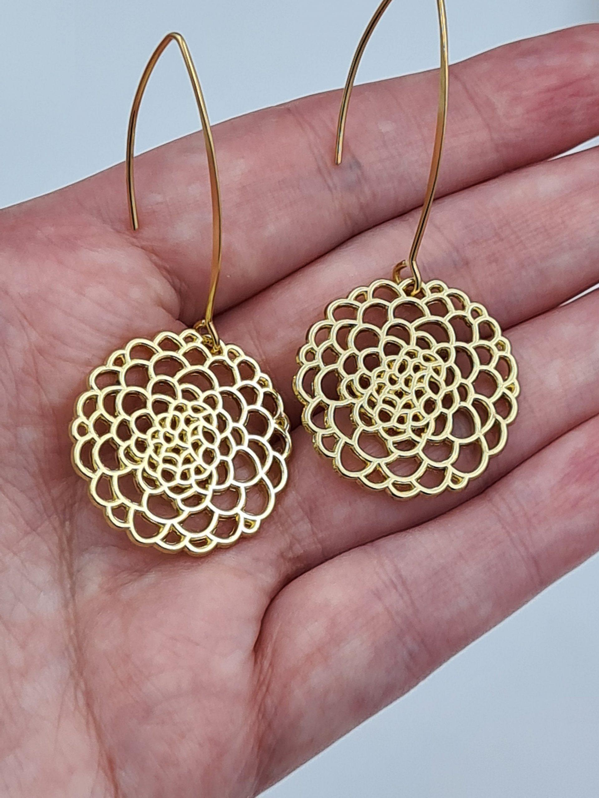 Gold Plated Filigree Hoop Earrings - Image 6