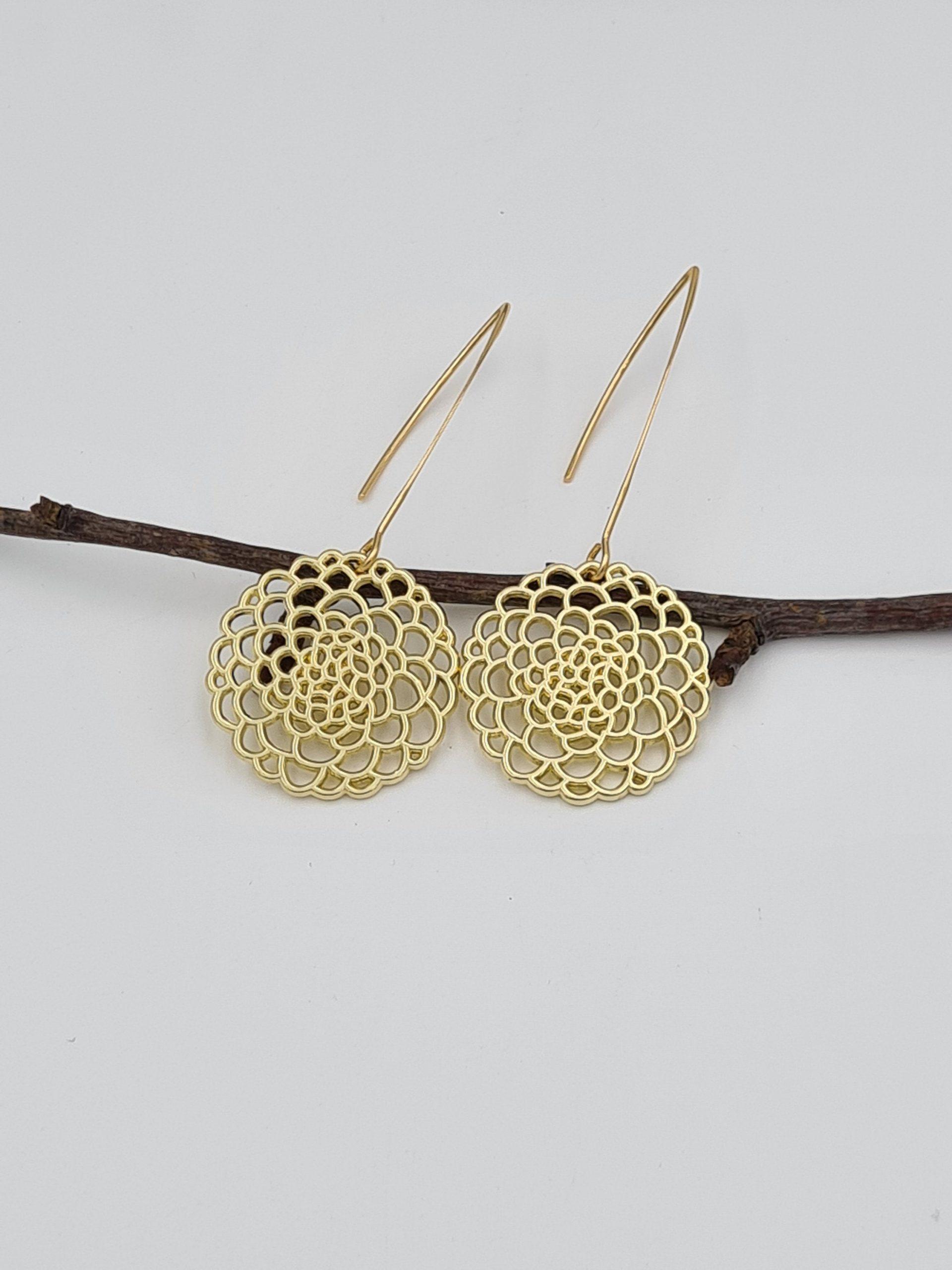 Gold Plated Filigree Hoop Earrings - Image 7