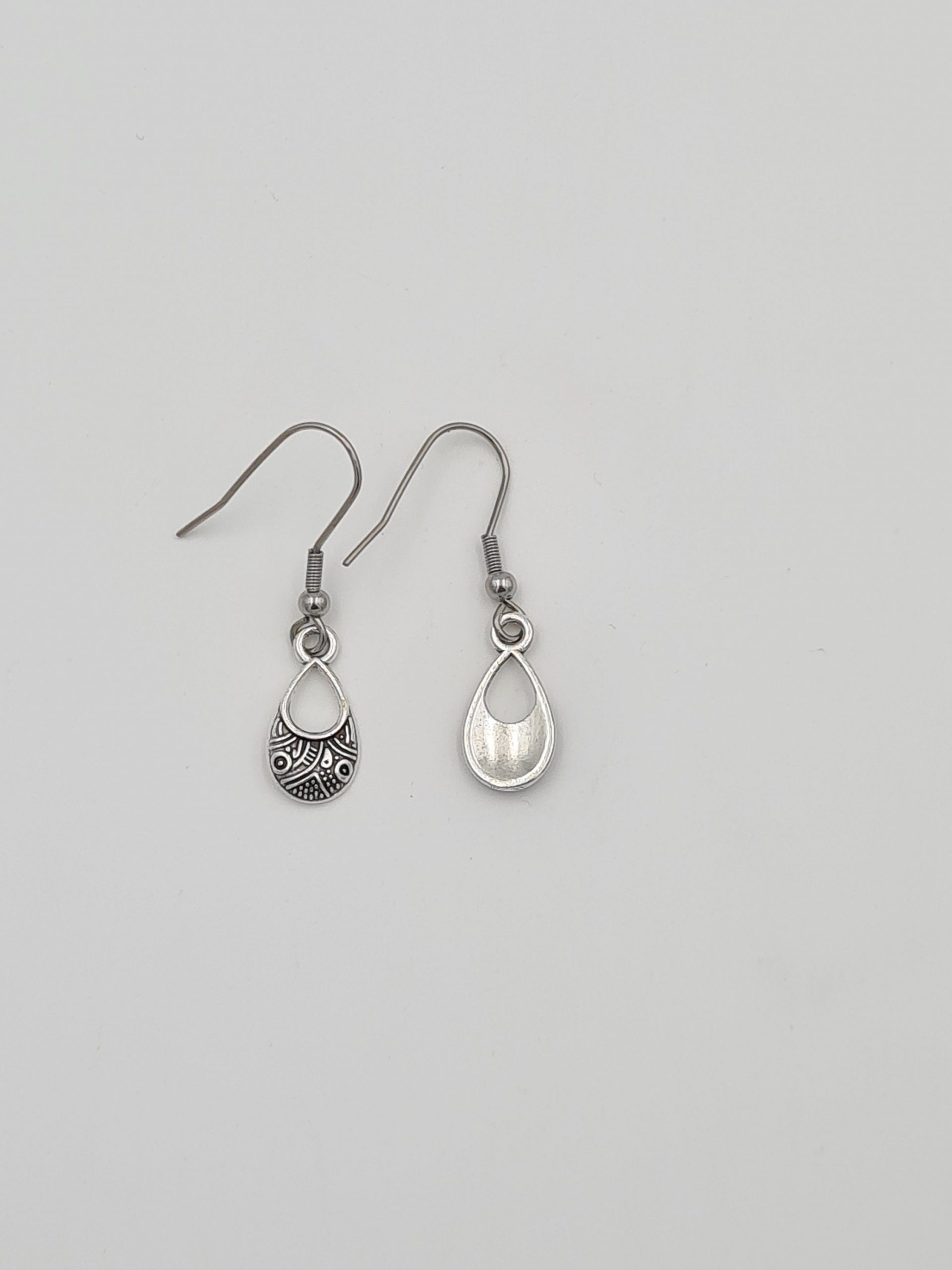 Small Silver Teardrop Earrings - Image 7