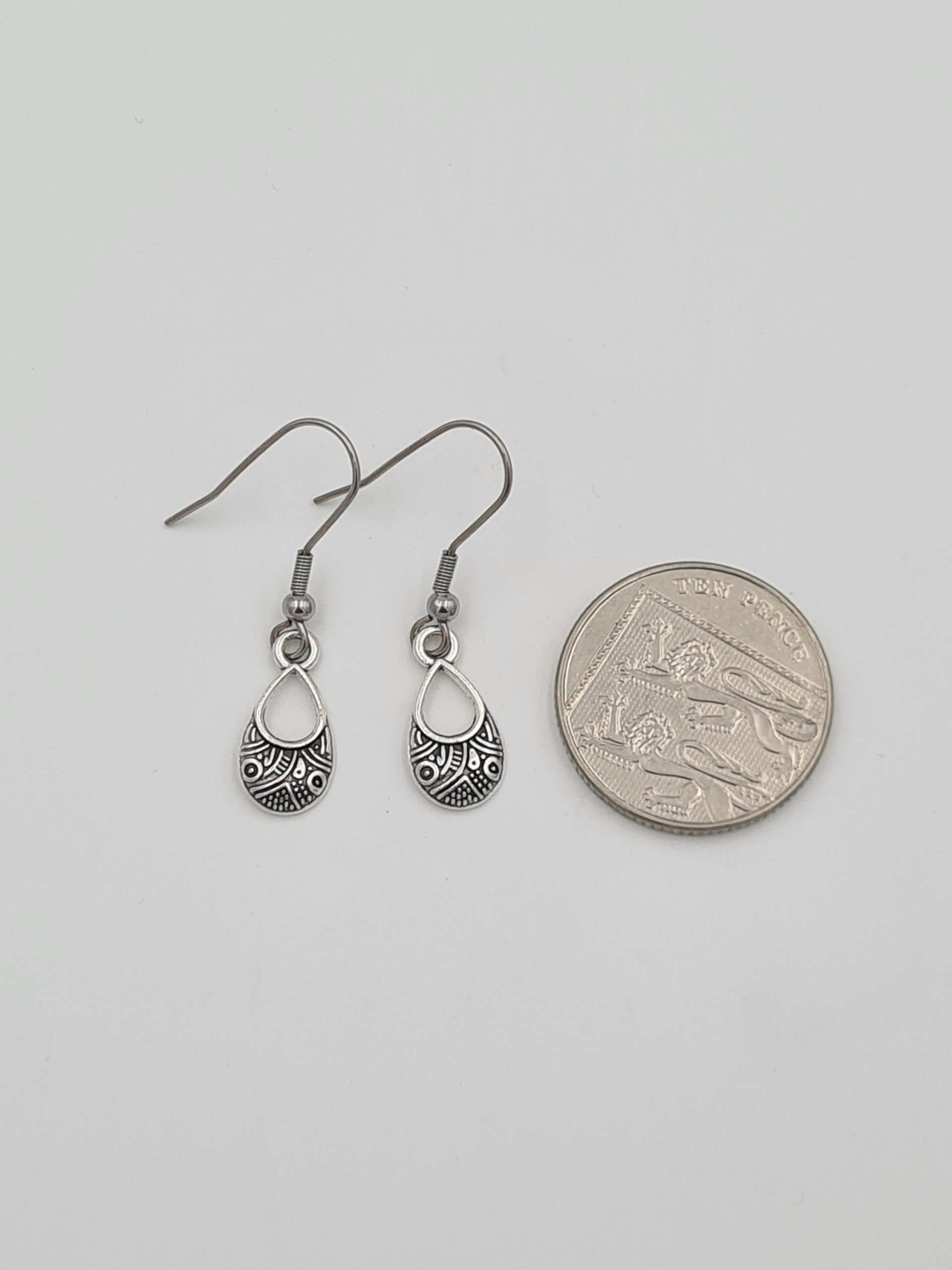 Small Silver Teardrop Earrings - Image 6