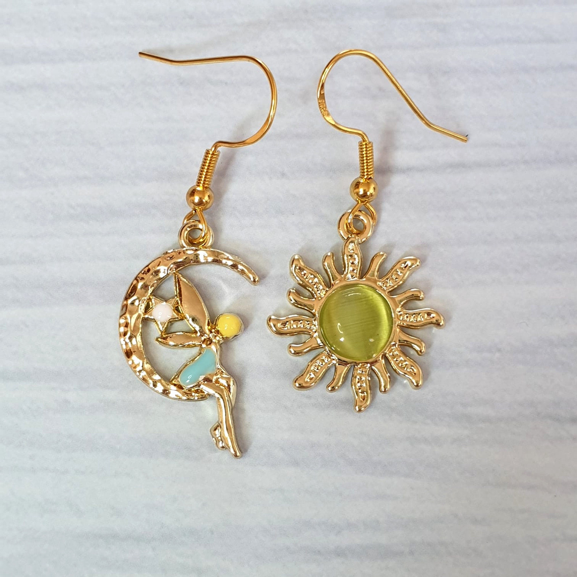 Mismatched Moon and Sun Earrings - Image 5