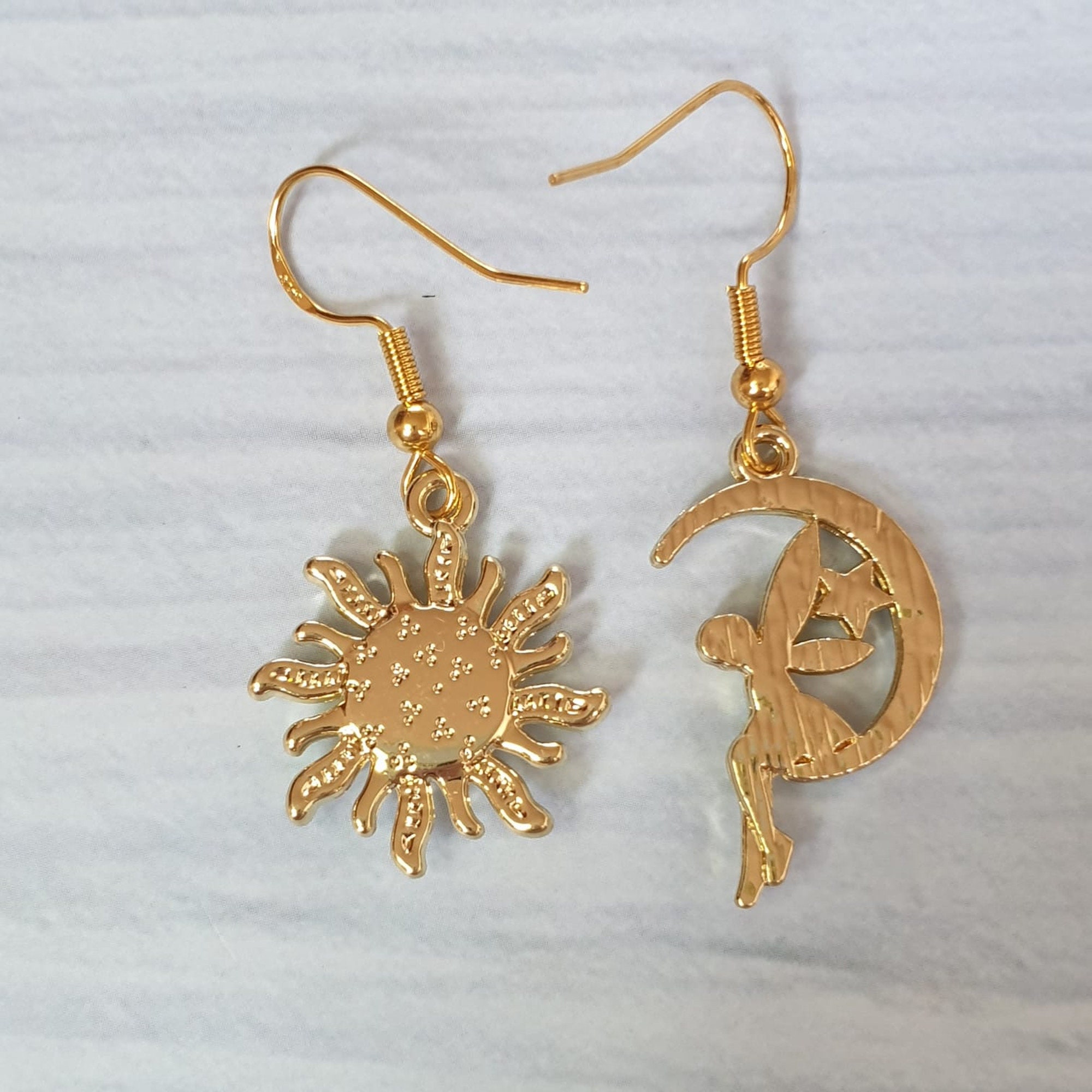 Mismatched Moon and Sun Earrings - Image 6
