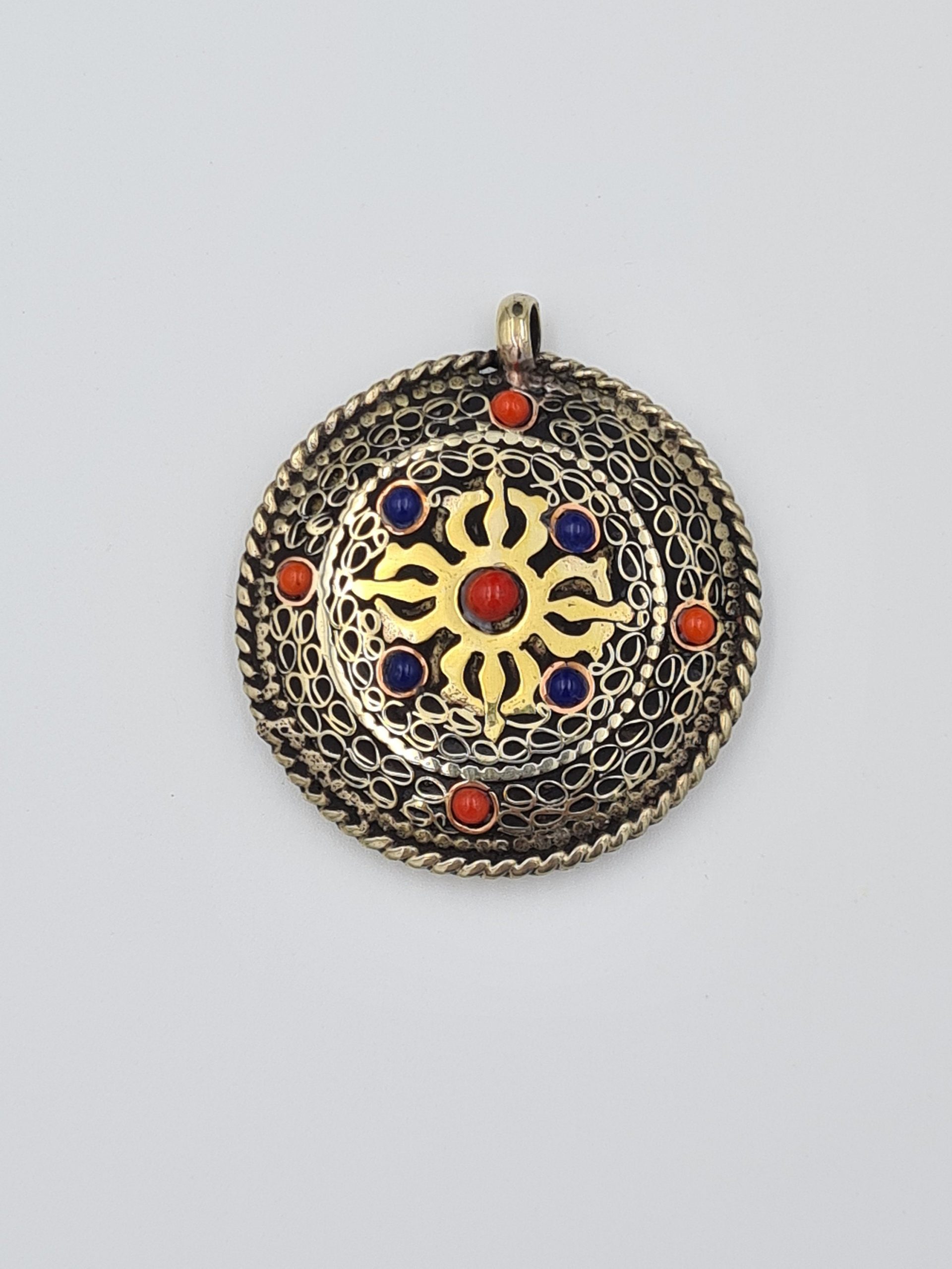 Tibetan/Nepalese OM Pendant, Brass Om Pendant, Buddhist Pendant, Bohemian, Nepalese Ethnic Jewellery, Gypsy Boho Style, Buddha Eye - Image 7