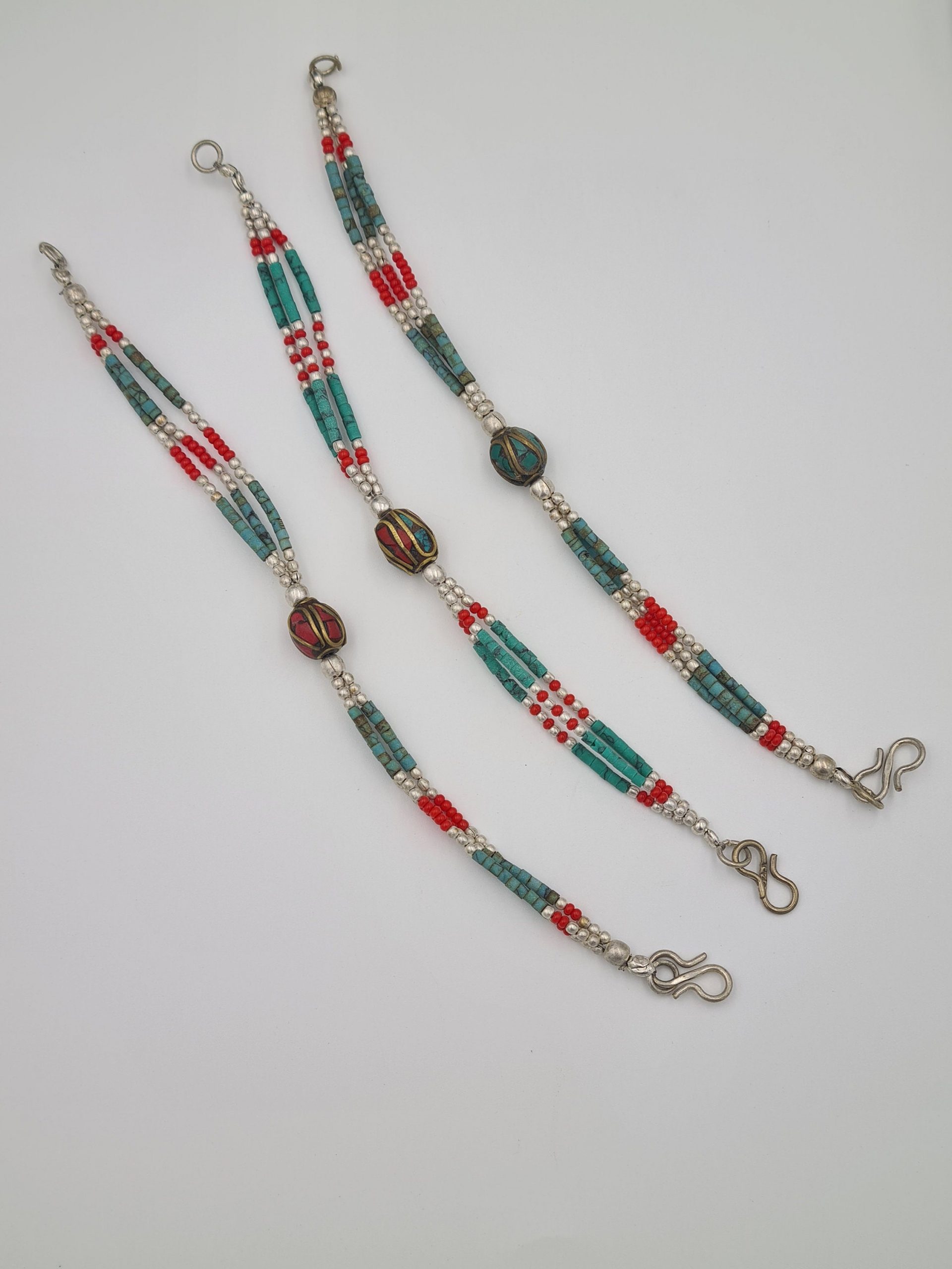 Ethnic Turquoise Coral bracelet, Nepalese Tibetan Bohemian Bracelet, Ethnic Jewellery, Boho Jewellery, Gift for Her - Image 4