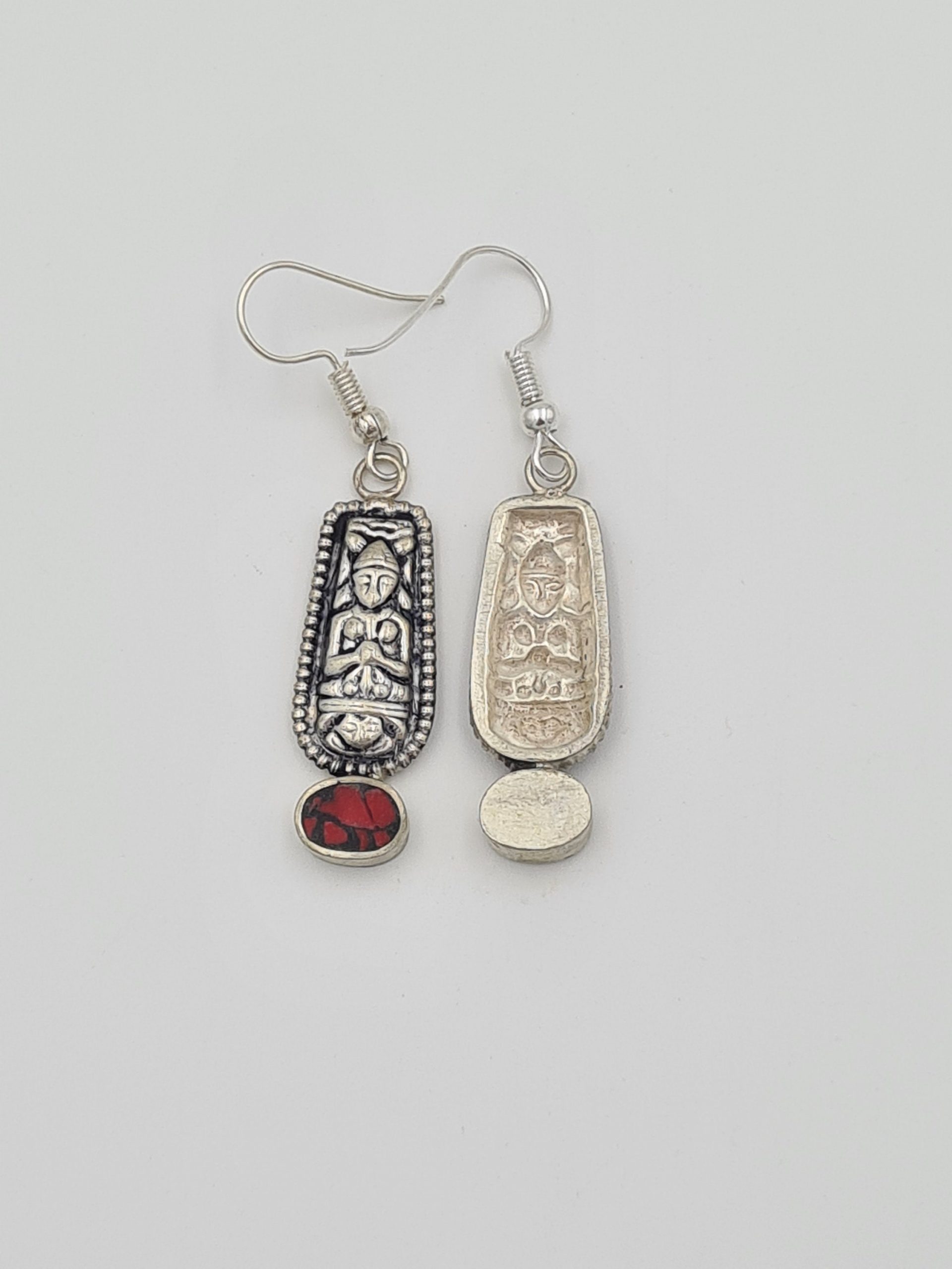 Buddha Earrings, Nepalese Earrings, Buddhist Earrings, Yoga Earrings, Boho style Jewellery, Rustic Earrings, Gift for Her - Image 6