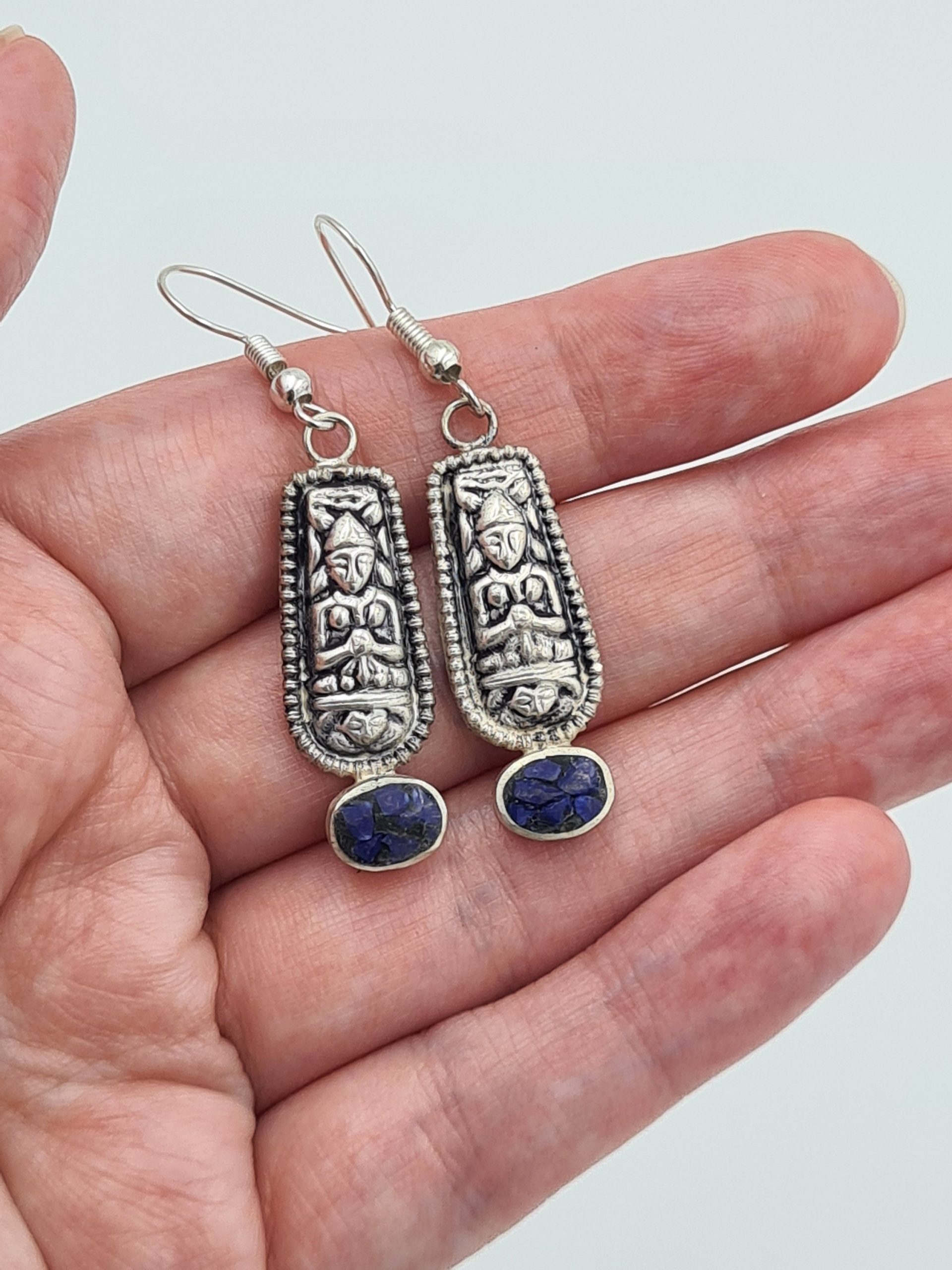 Buddha Earrings, Nepalese Earrings, Buddhist Earrings, Yoga Earrings, Boho style Jewellery, Rustic Earrings, Gift for Her - Image 9