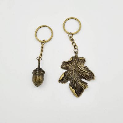 Acorn and Maple Leaf Keyrings