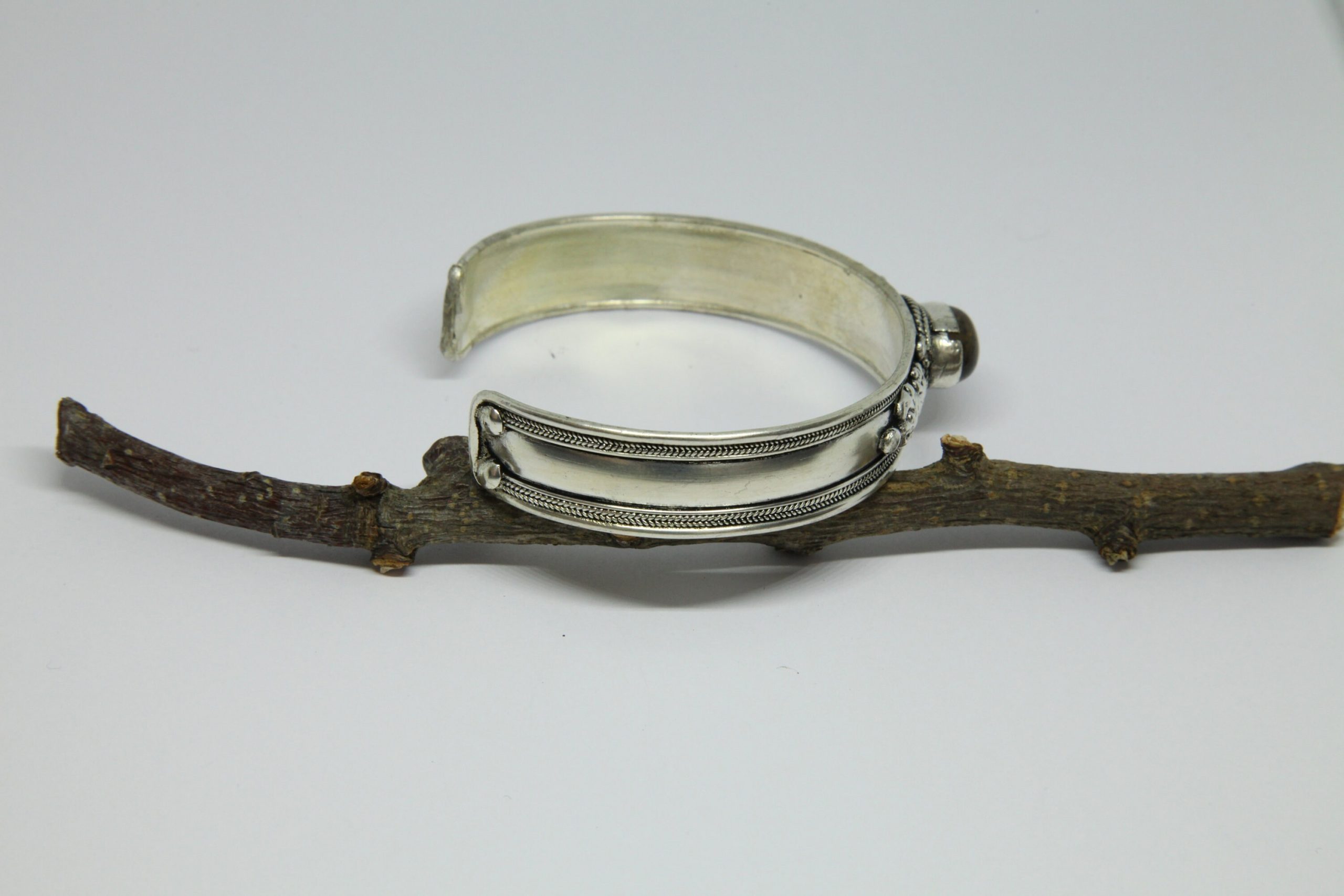 Tiger Eye Bangle, Ethnic Cuff Bracelet Bangle, Nepalese Bracelet, Tribal Ethnic Open Cuff Bracelet, Boho Rustic Style, Gift for Her/Him - Image 5