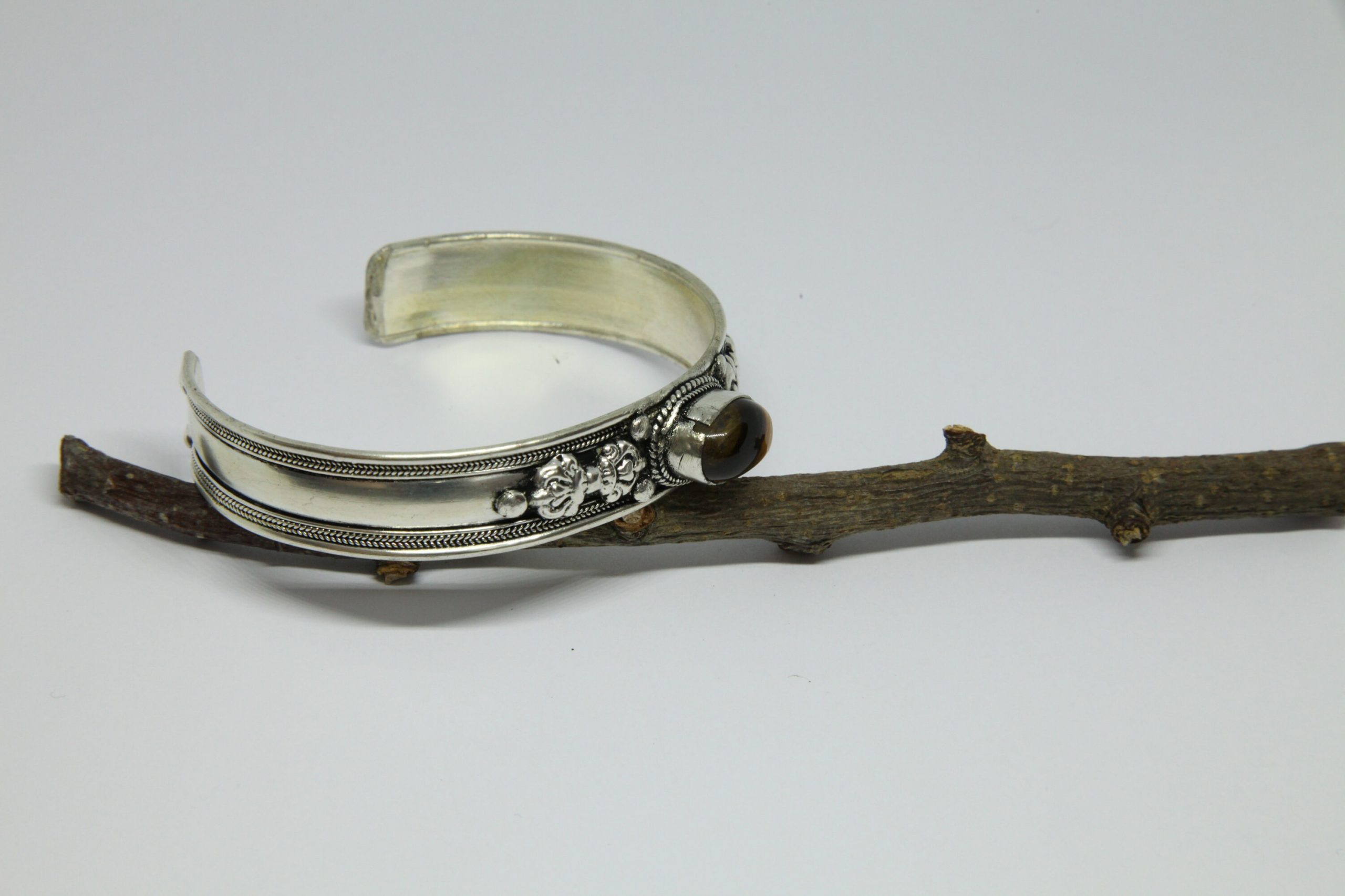 Tiger Eye Bangle, Ethnic Cuff Bracelet Bangle, Nepalese Bracelet, Tribal Ethnic Open Cuff Bracelet, Boho Rustic Style, Gift for Her/Him - Image 6