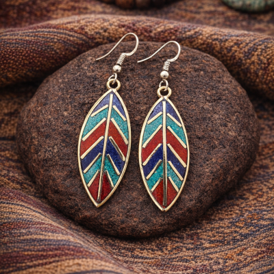 Colourful Leaf Earrings