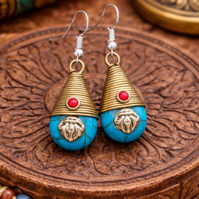 Blue Teardrop Earrings