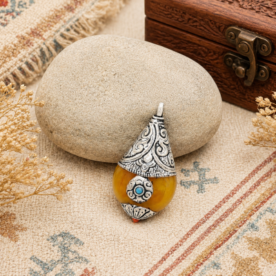 Nepalese Teardrop Pendant