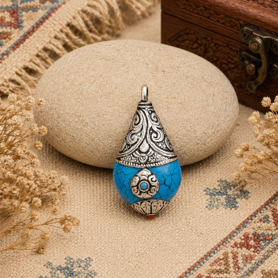 Blue Teardrop Pendant