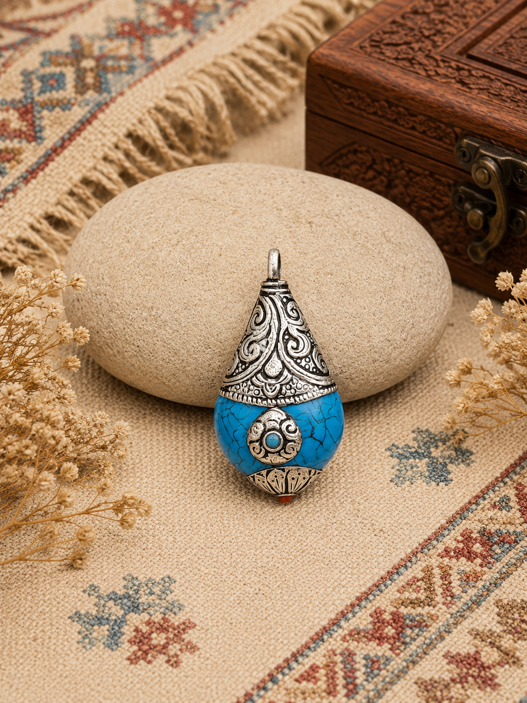 Blue Teardrop Pendant